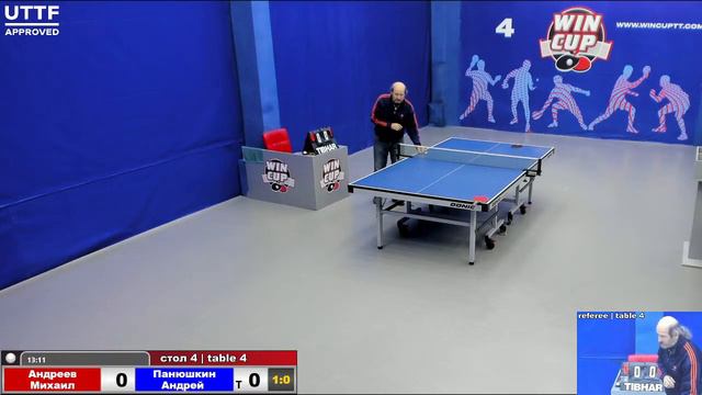 10:00 Андреев Михаил (3:0) Панюшкин Андрей стол 4 ЮГ-1 05.10.21 смотреть онлайн