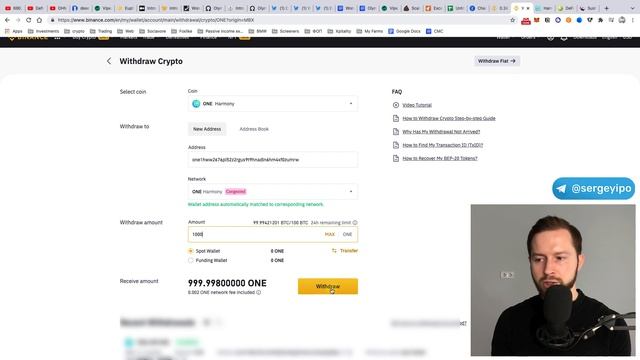 Harmony One гайд как работать с блокчейном и завести токены ONE на кошелёк