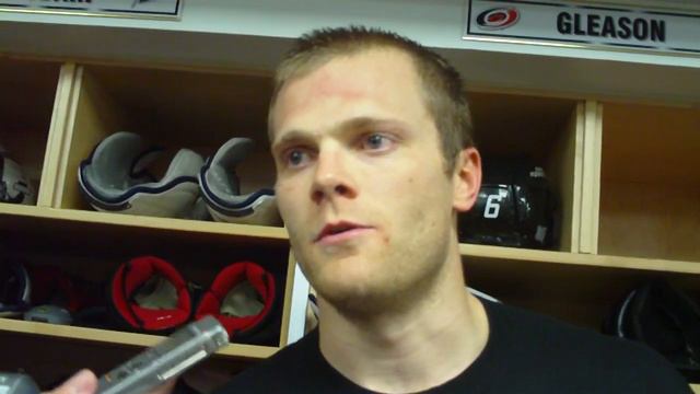 Carolina Hurricanes Tim Gleason after 3-2 win over Bruins 10 12 11 смотреть онлайн