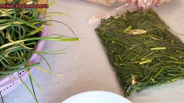 Сарымсақ өзектері (Чесночные стрелки) морозилкада сақтау әдісі. смотреть онлайн