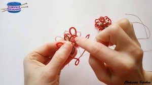 Двухсторонняя брошь кулон фриволите анкарс мастер класс Ч1 Brooch pendant tatting ankars frivolite