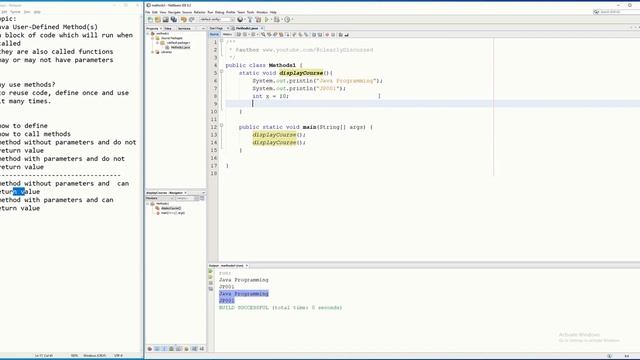 Learn how to define User-Defined Java Methods | Java Method Explained | What is Java Method?