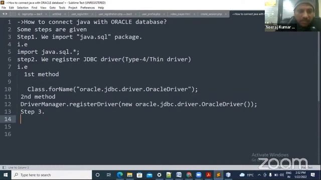 ADV. JAVA(JDBC-Steps for connecting JAVA with ORACLE)FOR BCA AKU 5TH SEM,22-01-22 смотреть онлайн