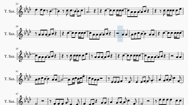 Tenor Sax Sheet Music: How to play I Wanna Dance with Somebody by Whitney Houston смотреть онлайн