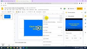 How to insert video into Google Sheets