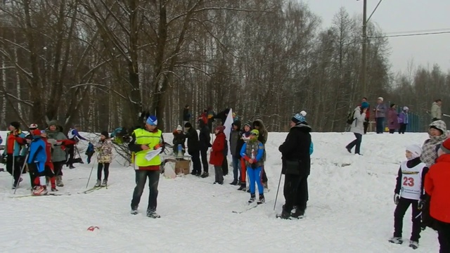 Лыжный Драг, старт групп М10, Д10