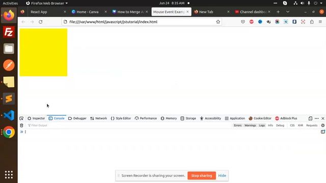 JavaScript Tutorial in Hindi #81 Mouse events in JavaScript