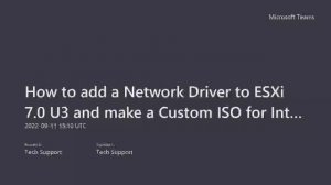 How to add a Network Driver to ESXi 7 0 U3 and make a Custom ISO for Intel NUC? | How to fix no NW?