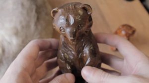 Резьба по дереву, резной медведь из клёна