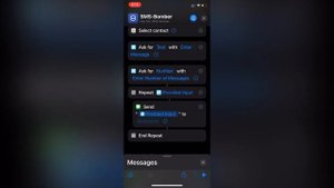 Make an SMS Bomber on iOS using Shortcuts