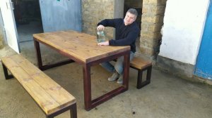 Брутальный стол Лофт для дачи своими руками!