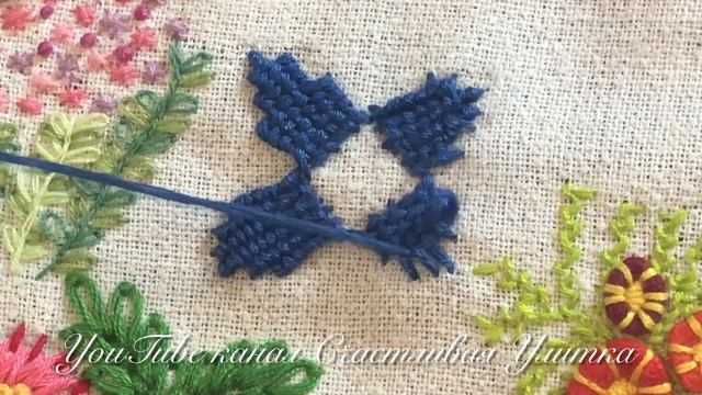 Как вышить цветок Плетёнка. Flowers, hand embroidery, easy and beautiful.