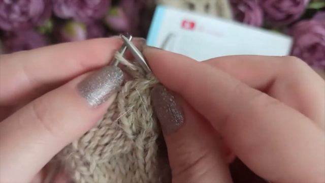 МК Носки спицами с совой из пряжи деревенька. Часть 2