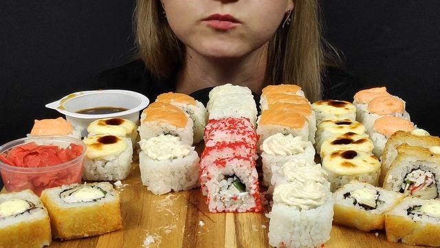 АСМР СУШИ РОЛЛЫ СУПЕР ВКУСНО МУКБАНГ | ASMR SUSHI ROLLS SUPER TASTY MUKBANG  | 먹방