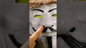 Как сделать маску анонимуса в домашних условиях?! Лайфак(ахахха, нет))