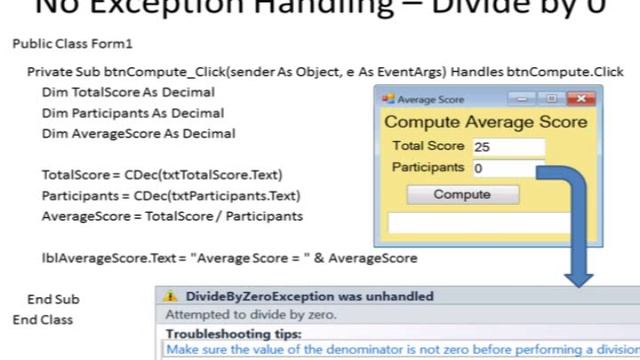 Visual Basic Exception Handling смотреть онлайн