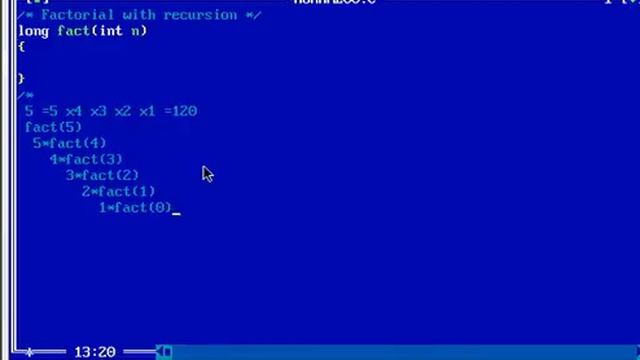 Chapter 5 Program of factorial with recursion hindi смотреть онлайн