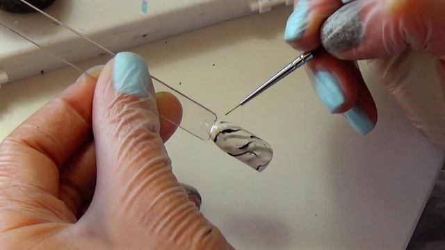 Мраморный маникюр.Мраморный дизайн ногтей гель лаком.Эффект дыма на ногтях