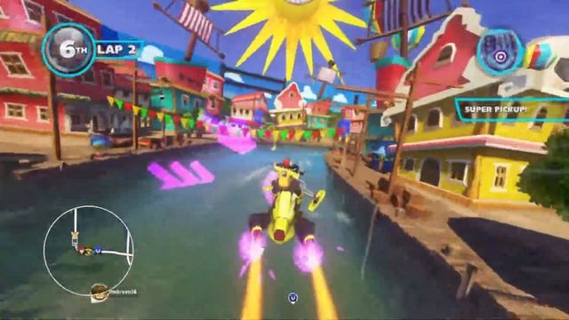 Sonic & All-Stars Racing Transformed (Wii U) - Samba Studios [Online Race #8] смотреть онлайн