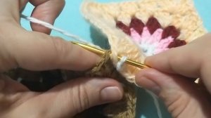 Способы соединения квадратных мотивов между собой. Вязание крючком 2019.