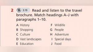 English Plus 9. Module 8. MY COUNTRY Travel and tourism. Ex 2 p. 100