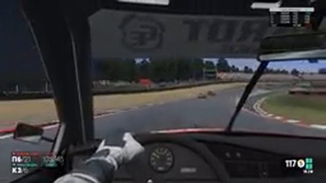 Гонка на Mercedes-Benz 190E 2.5-16 Evolution 2 DTM на трассе Brands Hatch. Project CARS on-board.