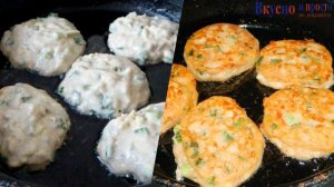 Оладьи ржаные с сыром и зеленым луком. Отличный завтрак!