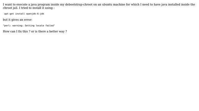 Ubuntu: How to install java inside a chroot? смотреть онлайн