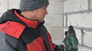 Отделка фасада дома из газосиликата. Японские фасадные панели Kmew. Установка кронштейнов, газобето