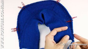 Двойная горловина - стойка с фабричным краем на молнии // МК для начинающих