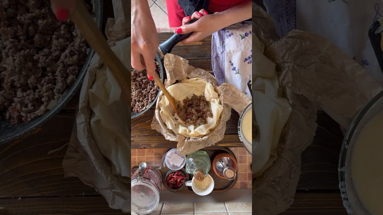 НЕЖНОЕ ВНУТРИ ХРУСТЯЩЕЕ СНАРУЖИ #мяснойпирог #быстрыйпирог #анастасияготовитрецепты #рецептпирога