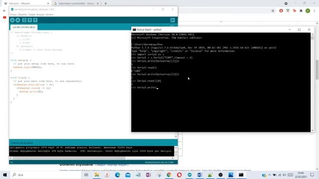 Python Arduino Haberleşmesi Projesi : Seri İletişim Örnek #3 смотреть онлайн