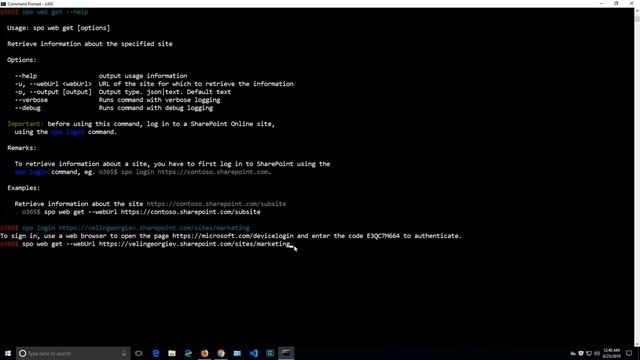 Getting started with Office 365 CLI смотреть онлайн