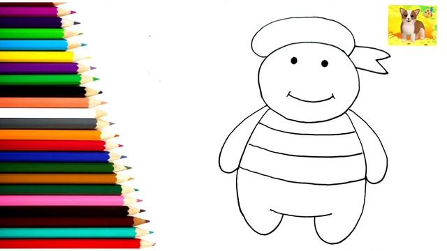 Как нарисовать МАТРОСА.Раскраска МАТРОС#милыерисунки#дети# смотреть онлайн