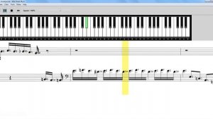 Полет шмеля на пианино с нотами (Римский-Корсаков)