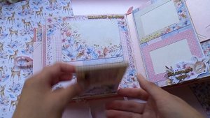 Альбом и открытка для девочки с поп ап элементами #скрапбукинг  #попап #детскийальбомсвоимируками