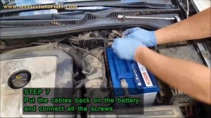 How to remove / replace the car battery VW Golf Mk5 / Jetta in 12 steps