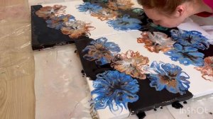 Техника Флюид Арт. Интерьерная картина . Жидкий акрил