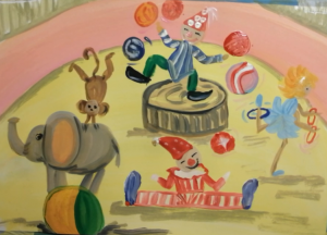 Как нарисовать цирк.