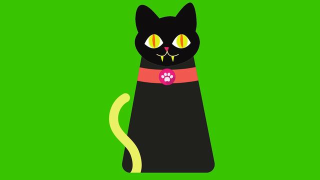 Кошка | black cat | Футажи для видео | Хромакей | chroma key | green screen | ФутаЖОР