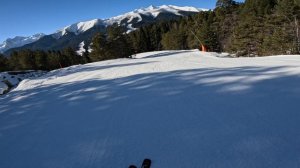 Архыз, февраль 2024. Южный склон, трасса "Ракета" (красная). Видео 4К