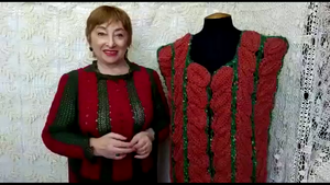 Кофточка и жилет "Вишневый ликер" от О. С. Литвиной.