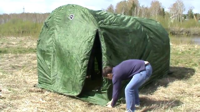 Сборка походной бани ПБ-3 (4м*2м) смотреть онлайн