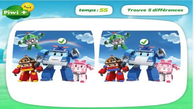 Поли Робокар Найди Отличия \ Poli Robocar Find Differences