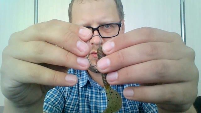 Как надеть твистер на офсетный крючок? смотреть онлайн