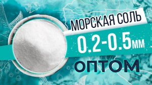 Морская соль (Sea Salt) 0,2-0,5 мм оптом. Мелкая гранула. Обзор соли и производства от БСК.