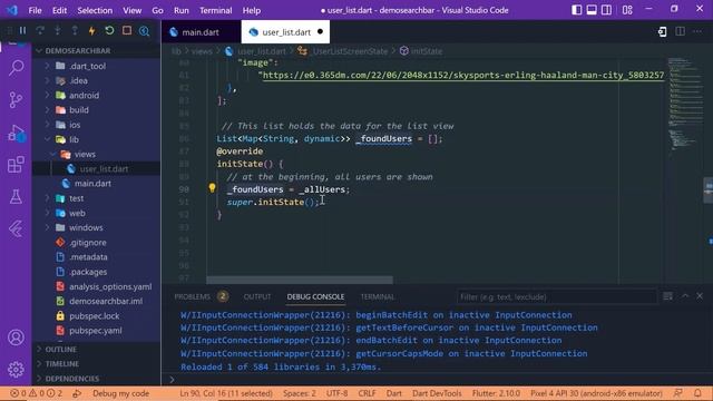 Search Bar Flutter Tutorial In Hindi || How to Cerate a Search Bar in Flutter