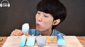 ASMR ICE CREAM BLUE PARTY 다양한 블루 아이스크림 먹방 DESSERTS CANDY MUKBANG EATING SOUNDS 咀嚼音 モッパン