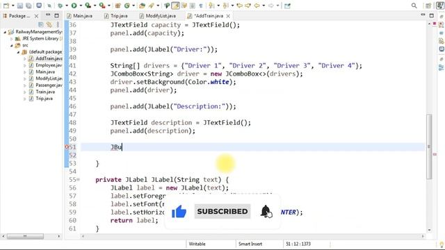 Railway Management System with GUI using Java (Part 2) смотреть онлайн