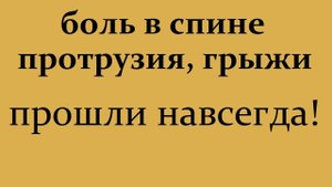 Межпозвоночная грыжа.  Боль в спине прошли навсегда. метод Смолякова отзыв.